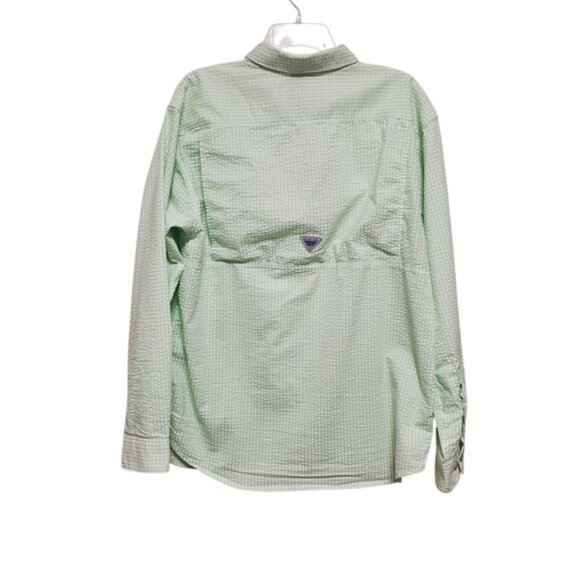 Columbia Searsucker Button Down Long Sleeve Shirt PFG Regular - Picture 2 of 10